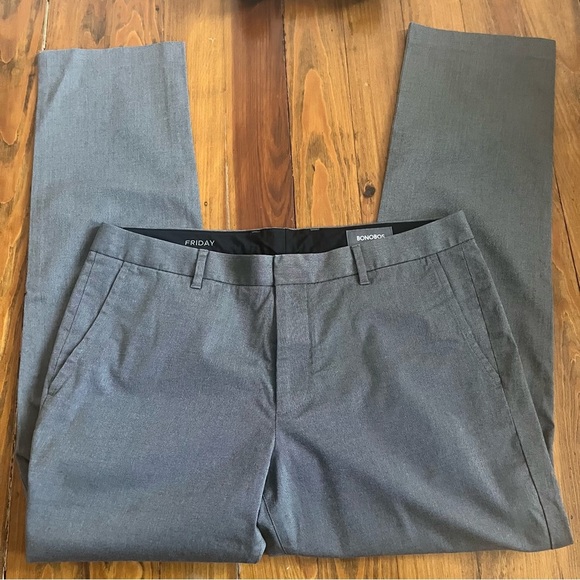 Bonobos Weekday Warrior Friday Pants Men's 32” Slate Gray Slim Fit‎ Trouser - Picture 1 of 12